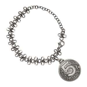 CHANEL Authentic Silver Charm Bracelet